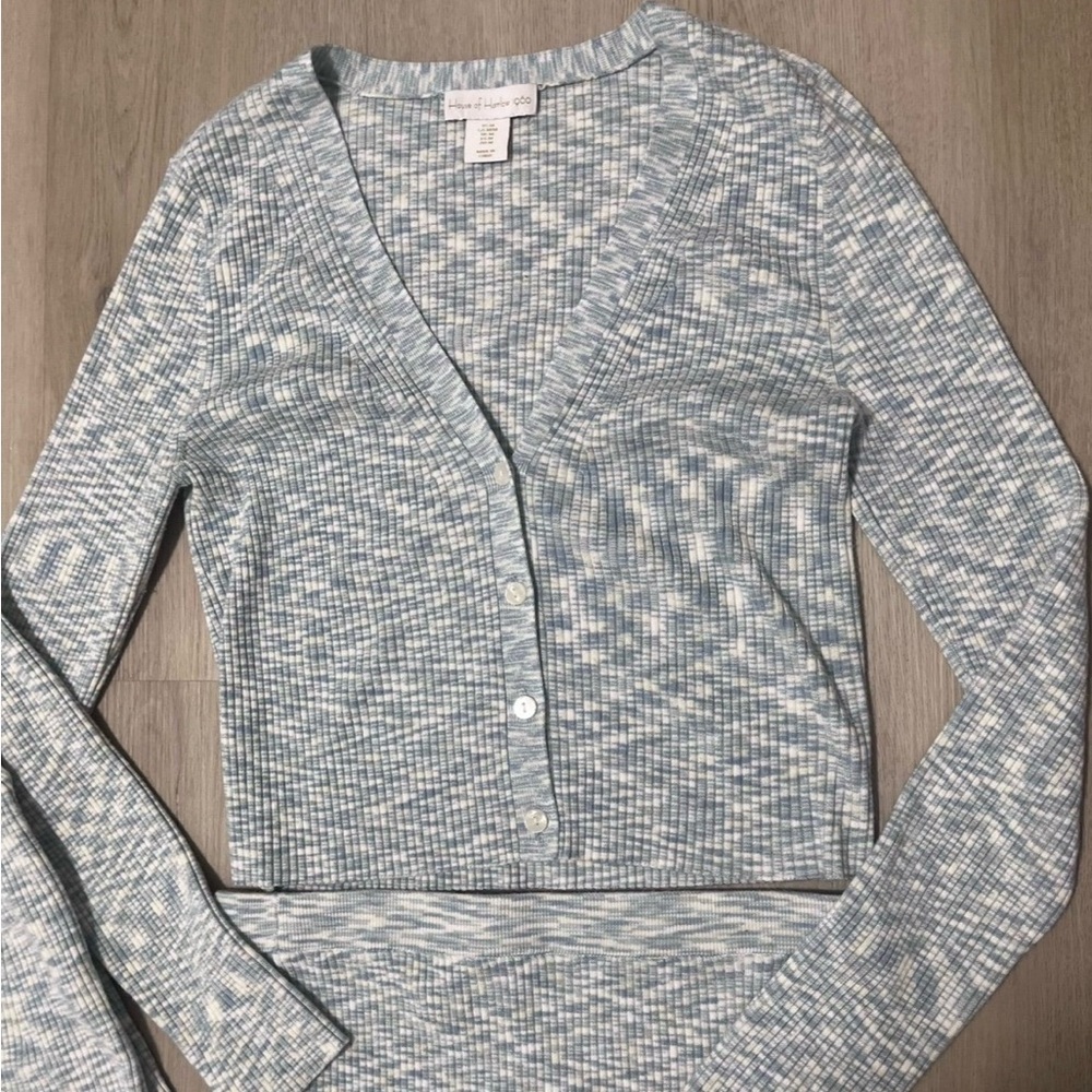 House of Harlow 1960 Blue White and Yellow Knit Set - Picture 2 of 5